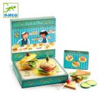 おもちゃ 木製 エミール＆オリーブ サンドウィッチ屋さん おままごと ジェコ DJECO （ ままごと セット お店屋さんごっこ サンドイッチ..