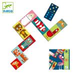 ゲーム カードゲーム ドミノアニモ 絵合わせ 絵つなぎ ジェコ DJECO （ ドミノパズル 組み合わせ 動物 サイコロ ）