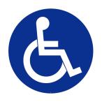  Mini подставка специальный отображать наклейка инвалидная коляска ( опознавательный знак наклейка стикер )