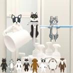 フック 吸着 スティッキーフレンズ アニマル かわいい はがせる 吸着式フック ( 小物掛け 吊り下げ 曲げられる 引っ掛け 冷蔵庫横 動物 鍵フック 小物フック )