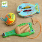 楽器 木製 おもちゃ 3パーカッションセット シンバル カスタネット ギロ （ ジェコ DJECO 赤ちゃん 知育玩具 打楽器 ）