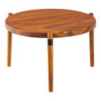 サイドテーブル 幅68.5cm 木製 天然木 モンキーポッド 円形 円型 丸型 カフェテーブル テーブル 机 つくえ （ ソファテーブル ベッドサイドテーブル 小さい ）