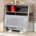 室外機カバー 大型 棚付き 収納 耐荷重15kg （ 室外機ラック エアコンカバー エアコンラック ）
