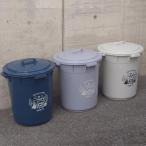 ゴミ箱 45L カラーペール アースカラー ( ごみ箱 45リットル 大容量 ふた付き 屋外 丸型 ペール 分別 収納 )