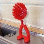 キッチンブラシ　まるちゃん　レッド （ キッチンたわし ブラシ 食器洗い ）