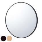 ウォールミラー 円型 直径50cm （ 丸 ラウンド 鏡 ミラー 壁掛け 飛散防止 ブラック ゴールド ）