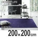 ■在庫限り・入荷なし■ ラグ　カーペット　スミノエ　クモノスラグ　200×200cm （ ラグマット 床暖房対応 防ダニ ）