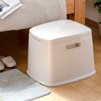 ポータブルトイレ S型 コンパクト バケツ付き 介護 （ 介護用トイレ 福祉 排泄関連用品 背もたれ 介護用 防災 ）