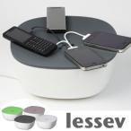 モバイルステーション　lessev　ケーブルタップボックス　ケーブルホルダー （ コード収納 ケーブル収納 充電器 収納ケース ）