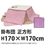 ■在庫限り・入荷なし■省スペースこたつ掛け布団　サンゴマイヤドット　正方形　天板サイズ60×60cm用 （ 正方形 こたつ ）