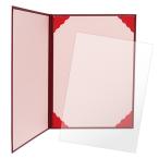 ササガワ 証書ファイル Ａ4 濃緋紅 10-6000 1冊