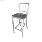 ダルトン アルミ バー スツール ALC802C　H1120×W440×D540mm　シート高760mm