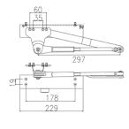  три . aluminium дверь механизм закрывания WF0484-0