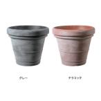 トーシン プランター エルム グレー/テラコッタ GP-TP-TM50 インポート ポリエチレン 穴あり 外φ500×H430mm 内φ440×H420mm