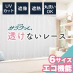 当店だけの夏クーポン レースカーテン 高機能でエコ 2枚セット 洗える お洗濯 幅100cm、150cm UVカット 遮像 遮熱 無地 レース 引越し 夏 冬