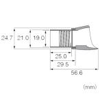 TVSK16/ASH ブラックブルーパール サイズ16 TVS 専用フード 内径19ｍｍ タイト“Ｖ”スピニングシート 富士工業 Fuji インターシュートオリジナル塗装 パーツ