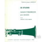 25 Etudes faciles et progressives pour clarinette , d'apres Grunwald, Kaiser, Hermann