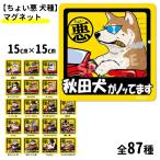 マグネット （ ちょい悪 正方形 15cm ）  各種 いぬや オリジナル 雑貨 グッズ ペット 犬 シート 犬屋 車 くるま カーステッカー いぬ 犬柄 ステッカー 柴犬 コ