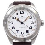 ハミルトン カーキフィールド エクスペディション 自動巻き メンズ 腕時計 白文字盤 純正革ベルト H703150【いおき質店】