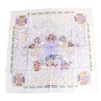 HERMES Hermes Calle 90 шарф большой запад. ... шелк 100% оттенок голубого [... ломбард ]