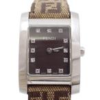 フェンディ 7000L クラシコ クォーツ レディース 腕時計 12Pダイヤ入りブラウン文字盤 純正ズッカ柄ベルト【いおき質店】