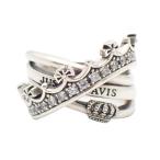 JUSTIN DAVIS Justin Davis TWIST OF FATE кольцо кольцо серебряный 925/ циркон 15 номер [... ломбард ]