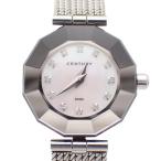 CENTURY センチュリー TIME GEM カットガラス クォーツ レディース 腕時計 12Pダイヤ入りピンクシェル文字盤 純正SSベルト【いおき質店】