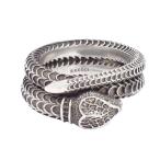 ショッピングgucci GUCCI グッチ ガーデン スネーク リング 指輪 シルバー925 エングロービング加工 15号【いおき質店】