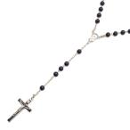 DOLCE&GABBANA ドルチェ＆ガッバーナ ロザリオ Y字 ロング ネックレス シルバー色金具【いおき質店】