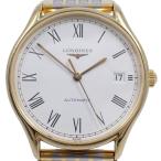 ショッピングコンビ ロンジン Lyre リール 自動巻き メンズ 腕時計 コンビ 白文字盤 社外ベルト L4.760.2【いおき質店】