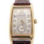 ショッピングハミルトン ハミルトン クラシック クォーツ ボーイズ 腕時計 ゴールドGP シルバー文字盤 革ベルト 6240【いおき質店】