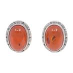 GEORG JENSEN ジョージジェンセン 2001 イヤークリップ イヤリング シルバー925/琥珀【いおき質店】