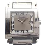 フェンディ 6000G クアドロ クォーツ メンズ 腕時計 シルバー文字盤 純正SSベルト【いおき質店】