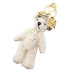 PRADA Prada цветок плюшевый мишка Teddy цепочка для ключей брелок для ключа белый [... ломбард ]