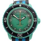 スウォッチ BLANCPAIN × Swatch INDIAN OCEAN 自動巻き メンズ 腕時計 グリーン 社外ベルト SO35I100【いおき質店】