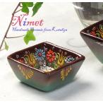 Nimet Design Турция керамика квадратное угол горшок Mini Brown & изумруд пастель градация цельный .kyu жесткий ya керамика 