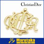 送料無料 クリスチャン・ディオール ロゴ ブローチ ゴールド GP ピン Christian Dior アンティーク ヴィンテージ 逸品質屋