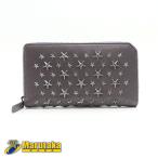  бесплатная доставка не использовался прекрасный товар Jimmy Choo раунд застежка-молния длинный кошелек J00125145001 Star заклепки длинный бумажник кожа звезда 25k27