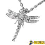 【ティファニー ドラゴンフライ Pt950 ネックレス】約9.8g ダイヤモンド ティファニーにて新品仕上げ済み トンボ Tiffany&amp;Co. 中古