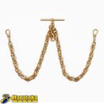 [K9 карманные часы для цепь ] примерно 68.5g 375 9 золотой розовое золото двойной Alba -to цепь поперечная балка крыши металлы имущество Gold карман часы для б/у 