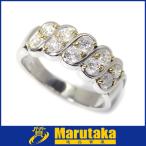 送料無料 Pt900 K18 ダイヤモンド リング 15号 コンビ 10石 計1.00ct プラチナ 指輪 a14k2314 逸品質屋 丸高