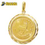  Crew Galland монета подвеска с цепью 1/10oz K22 K18 YG 4.4g золотая монета юг Africa 1982 год замечательная вещь ломбард круг высота Amagasaki 