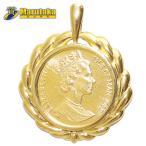  Angel монета подвеска с цепью 3.7g 1/20oz K24 K18 Elizabeth остров Man золотая монета ангел 1989 год замечательная вещь ломбард круг высота Amagasaki город 