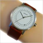 エービーアート a.b.art 腕時計 SERIES O O-101(W) ホワイト文字盤 41mm ブラウン カーフレザーベルト クォーツ