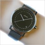 エービーアート a.b.art 腕時計 SERIES O O-102 ブラック文字盤 41mm シルバー メッシュメタルベルト クォーツ