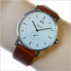 エービーアート a.b.art 腕時計 SERIES O O-601 ホワイト文字盤 41mm ブラウン カーフレザーベルト クォーツ