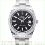 中古 ロレックス ROLEX デイトジャスト II 116300 ランダムシリアル ブラック メンズ 腕時計