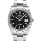 中古 ロレックス ROLEX デイトジャスト 116234 ランダムシリアル ブラック メンズ 腕時計