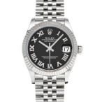 中古 ロレックス ROLEX デイトジャスト 31 278274 ランダムシリアル ブライトブラック ユニセックス 腕時計