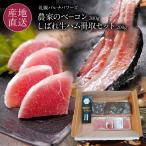 お中元 しばれ生ハム(ルイベハム) 冊取ブロック 200gと農家のベーコン 300gセット お取り寄せ 生ハム ベーコン 爆買